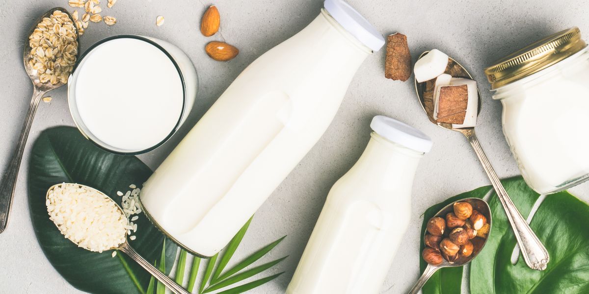 directly above short of plant based milk image by NATALIA KLENOVA / EYEEM GETTY IMAGES