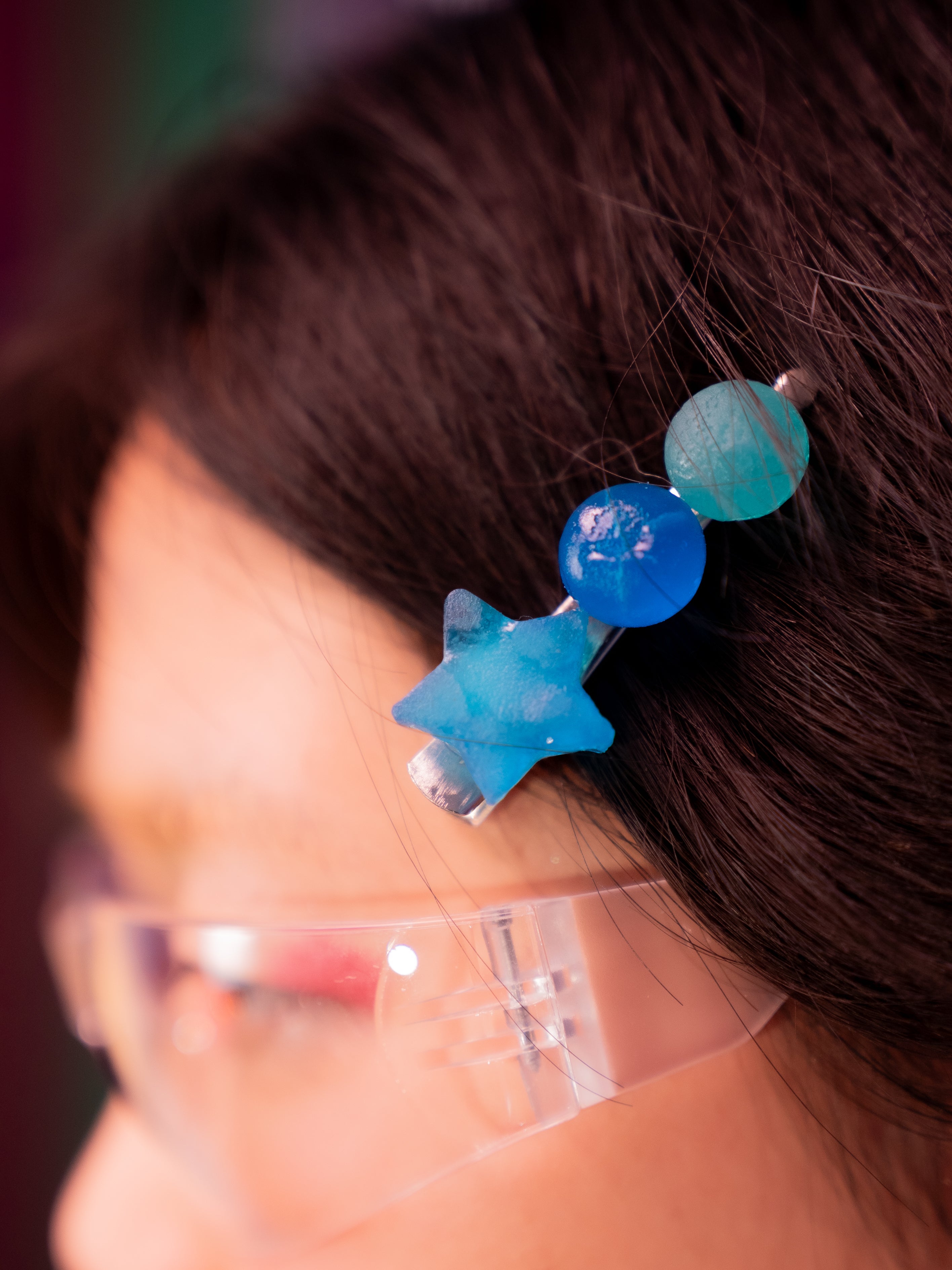 a new.print. hair clips